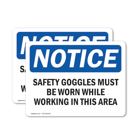 Signmission 3.5 in Height, 5 in Width, Vinyl Decal, Rectangle OS-2PACK-NS-D-35-L-18207